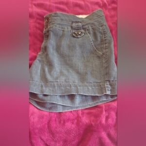 7 For All Mankind High Waist Denim Mini Skirt - Blue